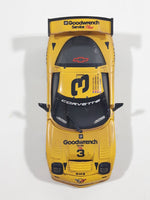 2001 Action Racing Limited Edition #3 GM Goodwrench Service Plus C5-R Corvette Pale Yellow 1/43 Scale Die Cast Toy Car Vehicle with Removable Hood and Opening Doors in Sleeved Box - Raced Version