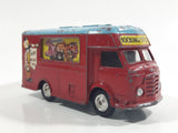 Rare 1960-1962 Corgi Toys 413 Smith's "Karrier" Van Chipperfields Circus Mobile Booking Office Truck Red and Light Blue Die Cast Toy Car Vehicle