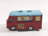 Rare 1960-1962 Corgi Toys 413 Smith's "Karrier" Van Chipperfields Circus Mobile Booking Office Truck Red and Light Blue Die Cast Toy Car Vehicle