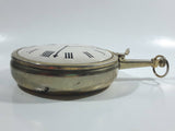 Vintage Clock Decor 12:18 Hinged Brass Butler's Ash Tray Made in Japan