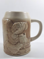 Edmonton Oiler NHL Ice Hockey Team Heavy Embossed 3D Stoneware Beer Stein Mug