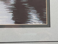 Vintage Robert Bateman "Lily Pads and Loon" Wildlife Bird Nature Print Wood Framed 14" x 17"