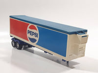 Vintage 1973 Lesney Matchbox Super Kings K-17 Trailer Pepsi Blue Red White Die Cast Toy Car Vehicle with Opening Rear Doors