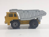 Majorette No. 274 Benne Carriere Quarry Super Dump Truck 1/100 Scale Yellow Grey Die Cast Toy Car Vehicle