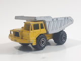 Majorette No. 274 Benne Carriere Quarry Super Dump Truck 1/100 Scale Yellow Grey Die Cast Toy Car Vehicle