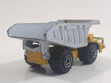 Majorette No. 274 Benne Carriere Quarry Super Dump Truck 1/100 Scale Yellow Grey Die Cast Toy Car Vehicle