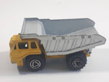 Majorette No. 274 Benne Carriere Quarry Super Dump Truck 1/100 Scale Yellow Grey Die Cast Toy Car Vehicle