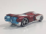 2014 Hot Wheels Marvel Iron Man Movie Film Comic Character Dark Red & Chrome Die Cast Toy Car Vehicle
