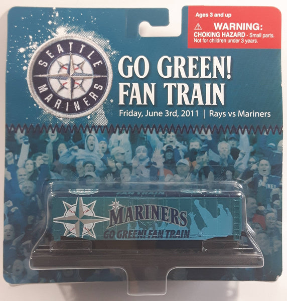 2011 Maisto MLB Seattle Mariners Baseball Team Go Green! Fan Train Friday, June 3rd, 2011 Rays vs Mariners Die Cast Toy Train Car with Track New in Package