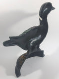 Vintage Hand Painted Mallard Duck Cast Iron Metal Door Stop