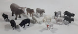 Vintage Plastic Farm Livestock Ram, Goats, Sheep, Toys Made in Hong Kong and China Lot of 13
