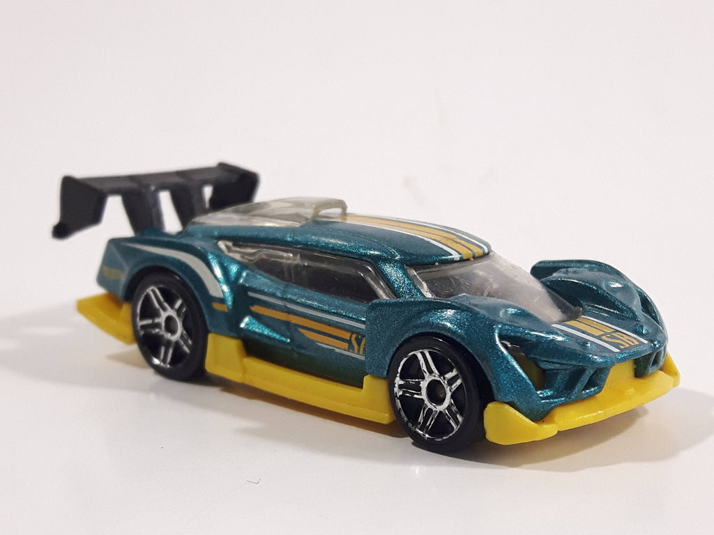 2015 Hot Wheels HW Race - World Race Super Blitzen Aqua Green Blue Die ...