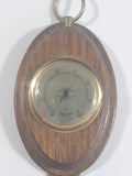 Vintage Wood and Brass Hygrometer Barometer Thermometer Weather Station Made in West Germany