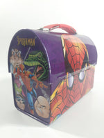 Marvel Comics Spider-Man Purple Tin Metal Lunch Box