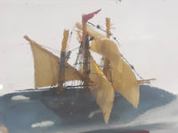 Vintage Highly Detailed Miniature Tall Ship in Cork Top 4 1/4" Long Glass Bottle