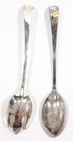 Elegance Silver Plated Zinc Salad Spoon & Fork Set No. 618 In Box - USED Condition