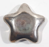Star Shaped Black Felt Lined Metal Trinket Keepsake Small Jewelry Box