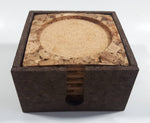 Set of 6 Cork Coasters in Cork Holder Made in Portugal