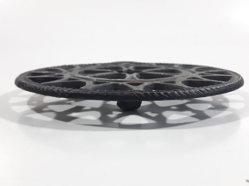 Vintage Ornate Circular Cast Iron Hot Plate Holder Treasure Valley