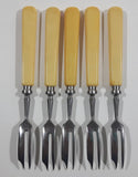 Vintage Seki HKK Bakelite Handle Non-Stain Steel Appetizer Forks Set of 5
