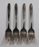 Vintage 1957 W.M. Rogers IS Lady Fair 6 1/2" Silver Fork Set of 4