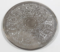 Godinger Ornate Engraved Silver Plated Coasters in Holder Set of 6
