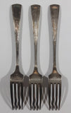 Antique J.S.Kobe E.P. 8" Long Silver Dinner Forks Set of 3