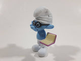 2013 Peyo "Brainy" Smurf Lecturing While Holding a Book PVC Toy Figure McDonald's Happy Meal