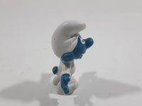 Vintage Peyo Smurf Character Astronaut PVC Toy Figure Missing The Helmet