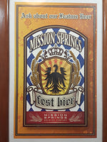 Mission Springs Brewing Company Fest Bier Beer Advertising Poster in Wood Frame