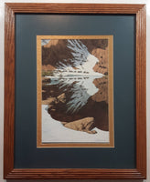 Bev Doolittle 1947 "Season Of The Eagle" Framed Art Print Painting  12 1/2" x 15 1/2"