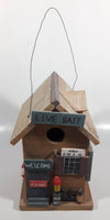 Live Bait Fishing Themed Highly Detailed Hanging Birdhouse Style Wood Building Model