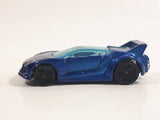2013 Hot Wheels HW City - Night Burnerz Quick N' Sik Metalflake Blue Die Cast Toy Car Vehicle