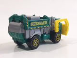 2014 Matchbox MBX Adventure City Garbage Gulper Green Recycling Truck Die Cast Toy Car Vehicle