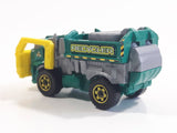 2014 Matchbox MBX Adventure City Garbage Gulper Green Recycling Truck Die Cast Toy Car Vehicle