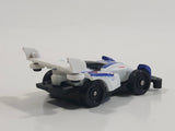 1997 Tomy GoGoGo Racers White and Blue Miniature Die Cast Toy Race Car Vehicle