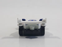 1997 Tomy GoGoGo Racers White and Blue Miniature Die Cast Toy Race Car Vehicle