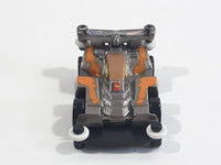 1997 Tomy GoGoGo Racers Silver and Orange Miniature Die Cast Toy Race Car Vehicle