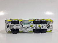 2011 Matchbox Mission Force Fire Crew Pierce Quantum 75' Aerial Ladder Truck Fluorescent Yellow Die Cast Toy Car Vehicle