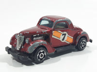 Vintage 1978 Universal Products '36 Ford Coupe 3 Window #7 Dark Red Die Cast Toy Car Vehicle - Hong Kong