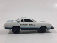 Vintage 1980 Kidco Burnin' Key Cars Police Highway Patrol #62 White Plastic Body Toy Car Vehicle - No Key - 1/64 - Hong Kong