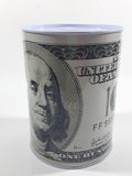 $100 Bill Note United States of America Cash Money Themed 6 1/2" Tall Tin Metal Coin Bank