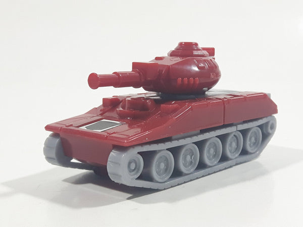 2018 Tomy Hasbro Tank Red and Grey Plastic Die Cast Toy Car Vehicle