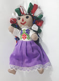 Beautiful Vintage Handmade Mexican Rag Doll Maria Doll 14" Tall