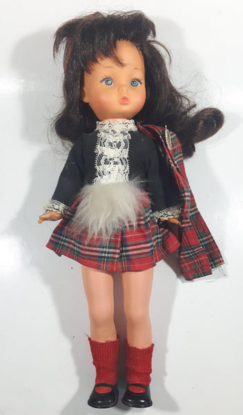 Vintage Regal Toys Canada Hard Plastic Scottish Style 16" Tall Doll