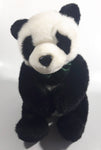 Stuffed Animal House Black and White Panda Bear 11" Tall Toy Stuffed Animal with Velcro Paws