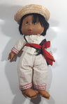 Vintage 1950s Mexican Folk Art Boy Doll with Traditional Clothing and Sandals 16" Tall