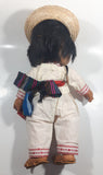 Vintage 1950s Mexican Folk Art Boy Doll with Traditional Clothing and Sandals 16" Tall