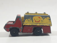 Vintage PlayArt Semi Tanker Truck Shell Oil Red and Yellow Die Cast Toy Car Vehicle Made in Hong Kong