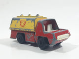 Vintage PlayArt Semi Tanker Truck Shell Oil Red and Yellow Die Cast Toy Car Vehicle Made in Hong Kong